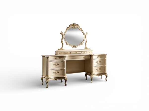 European style vanity table with sculpted legs