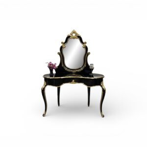 Blackcrest dressing table with ornate framed mirror