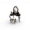 Luxury black dressing table with gold detailing