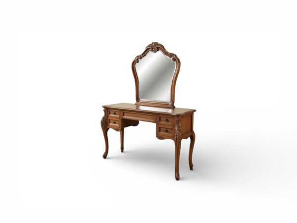 Traditional wooden dressing table with elegant detailing