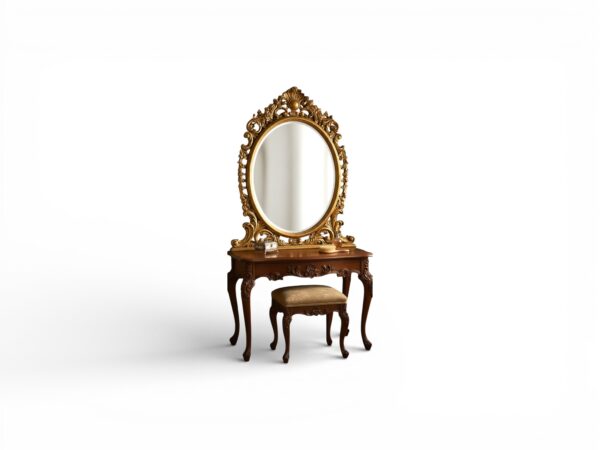 Gildora Heritage dressing table with ornate gold mirror