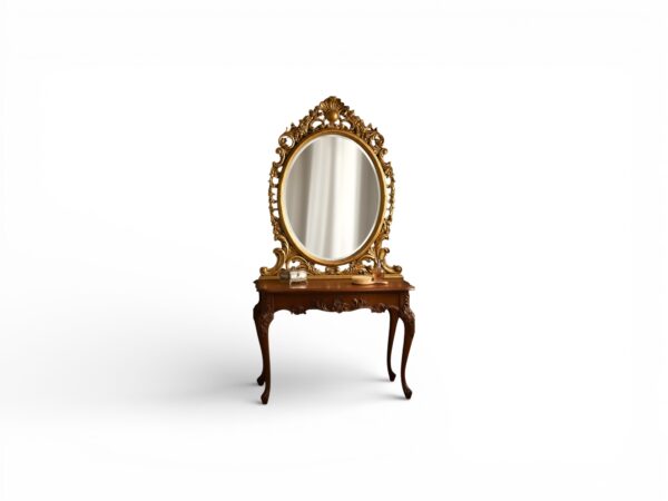 Gildora Heritage dressing table with ornate gold mirror