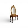 Classic wooden dressing table with carved detailing