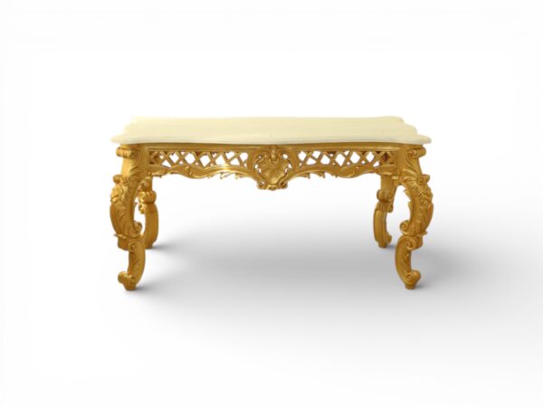 Rivault Royale Carved Table in solid teakwood