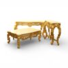 Classic teakwood table with ornate carving