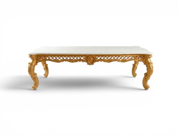 Rivault Royale Carved Dining Table in solid teakwood