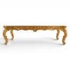 Classic teakwood dining table with ornate carving