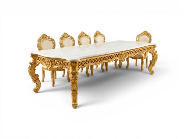 Italian style carved dining table
