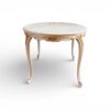 Ivory and gold centre table with cabriole legs