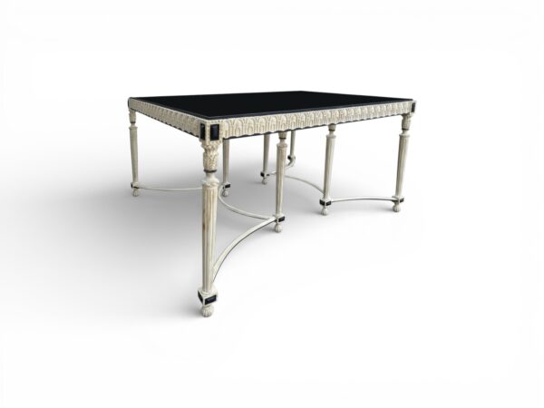 Classic designer dining table with bold top