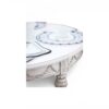 Luxury round dining table with carved apron