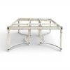 Luxury wooden dining table with ornate detailing