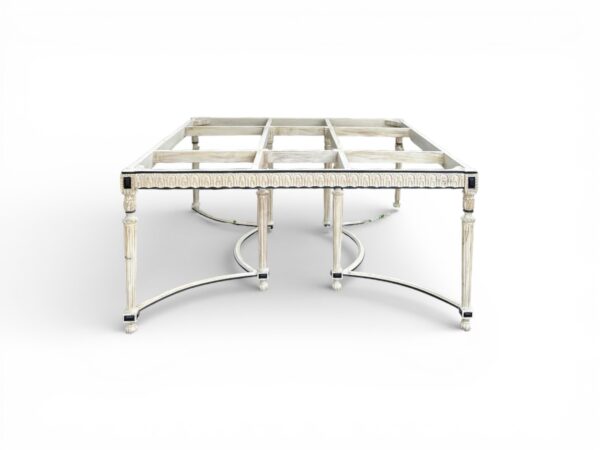 Luxury wooden dining table with ornate detailing