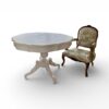 Luxury wooden round table for dining space