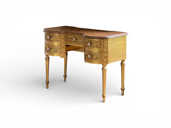Handcrafted wooden dressing table with mirror