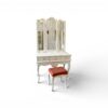 Elegant ivory dressing table with drawers