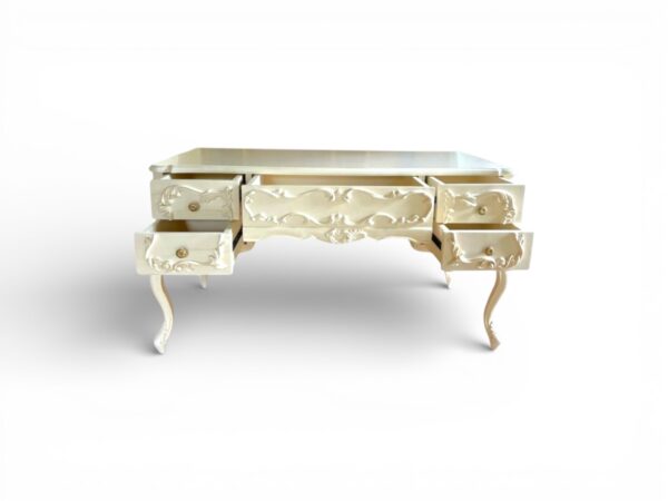 Classic carved wooden executive desk