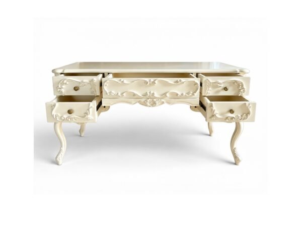 Classic carved wooden executive desk