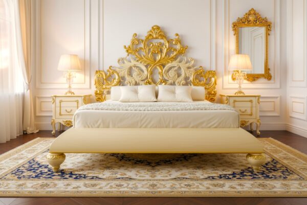 Luxury throne inspired bedroom bed