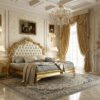 Grand Crown Bed luxury gold tufted bed