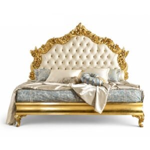 Grand Crown Bed luxury gold tufted bed