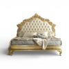 Grand Crown Bed luxury gold tufted bed