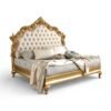 Palace style gold upholstered bed