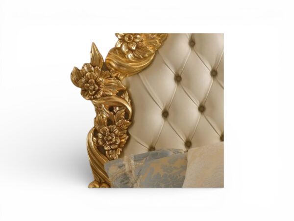Royal carved crown headboard bed