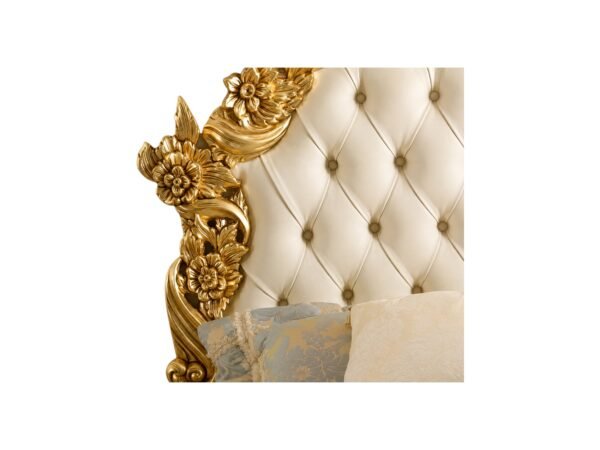 Royal carved crown headboard bed