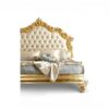 Grand Crown Bed luxury gold tufted bed