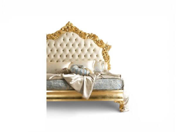 Grand Crown Bed luxury gold tufted bed