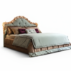 Elegant carved wooden bed for master bedroom
