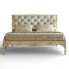 Maison Royale Bed with tall tufted upholstered headboard