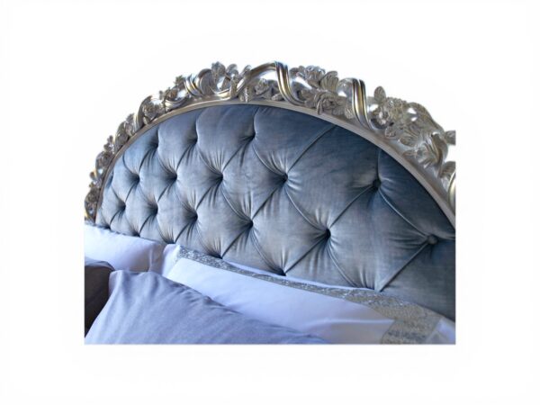 Handcrafted scrollwork bed frame