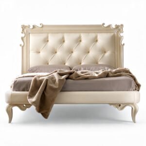 Milano Pearl Grandeur Bed with tall tufted headboard