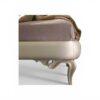 Classical luxury bed with curved legs and upholstery