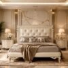 Milano Pearl Grandeur Bed with tall tufted headboard