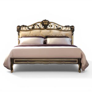 Victorian Gold Leaf Bed with ornate gilded carvings