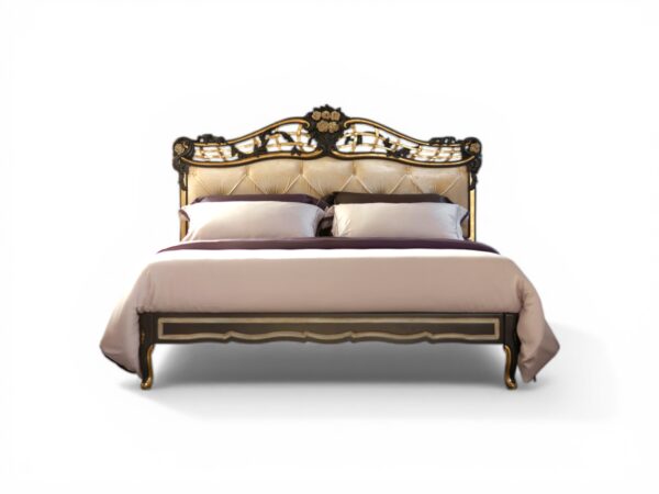 Victorian Gold Leaf Bed with ornate gilded carvings
