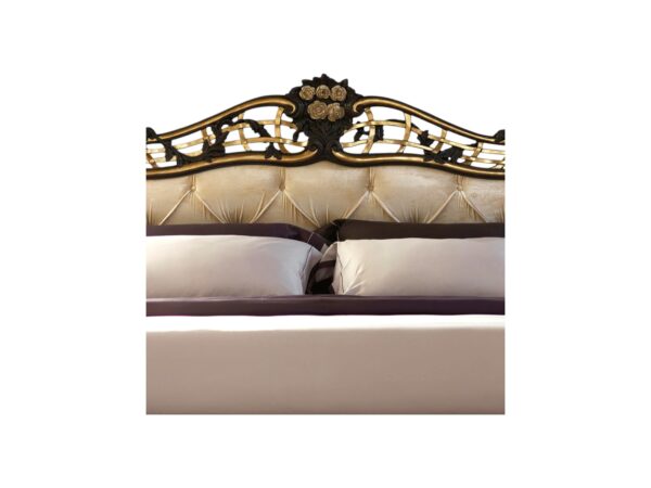 Classical master bedroom bed with carved frame
