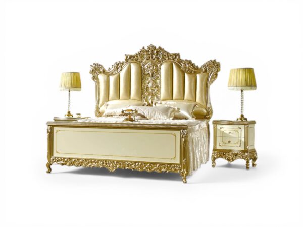 Crown inspired royal bedroom bed