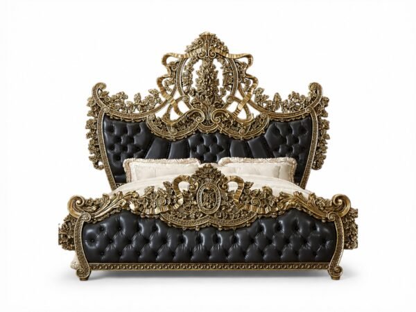Emperor Dominion Bed with grand carved crown headboard