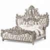 Imperial luxury bed with upholstered panels and ornate detailing