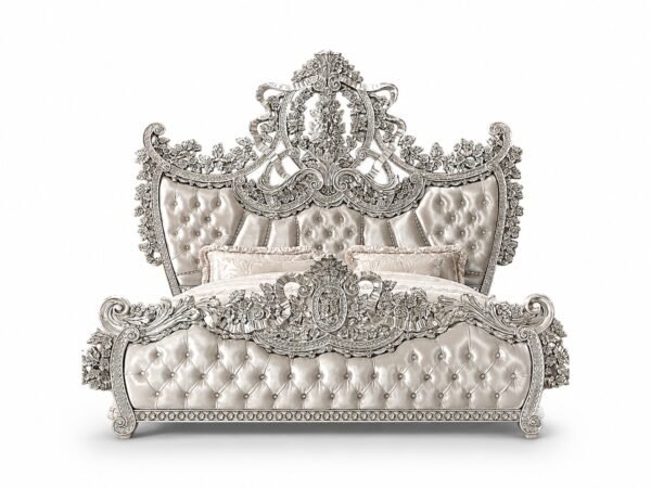 Emperor Dominion Bed with grand carved crown headboard