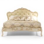 Hamptons Serenity Bed with arched tufted headboard