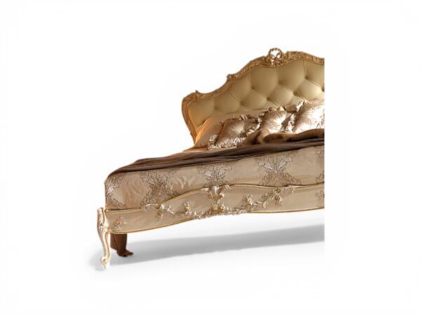 Designer carved bed for refined coastal interiors