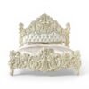 Grand Titan Throne Bed with monumental carved crown headboard