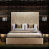 Imperio Skyline Bed with tall vertical headboard