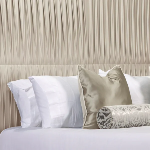 Skyline inspired tall headboard bed