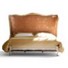 Palace Rouge Bed with tall damask headboard